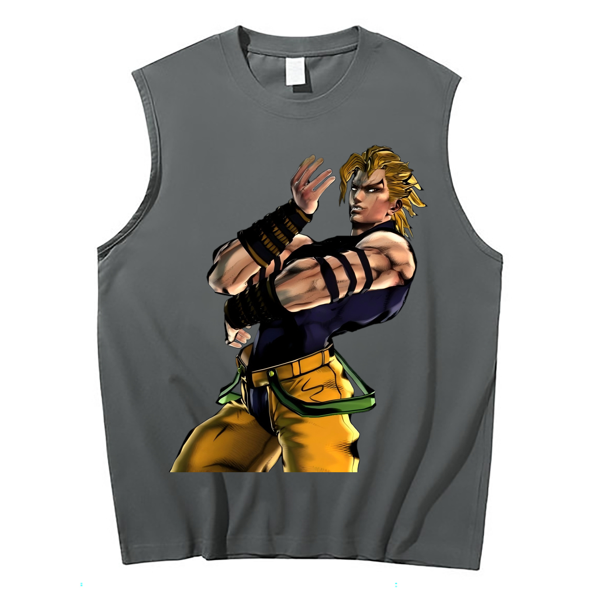 （画像用） ジョジョの奇妙な冒険 ディオ?ブランドー JoJo's Bizarre Adventure Dio Brando コットン100％タンクトップ（フロントプリント）